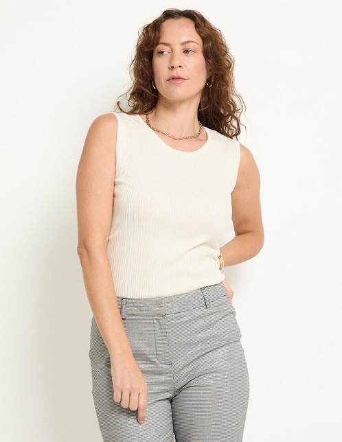 Top La Mode cuello redondo tirante ancho