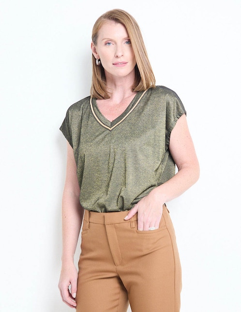 Blusa manga corta para mujer 1