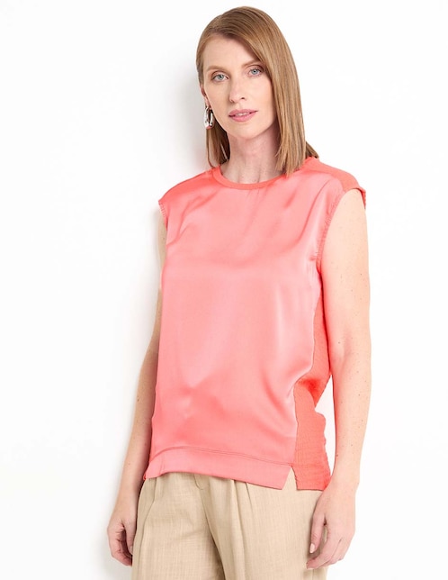 Blusa manga corta para mujer