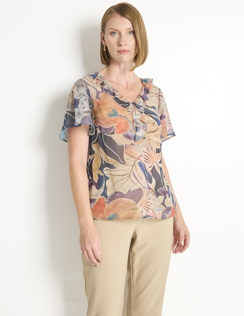Blusa manga corta para mujer 1