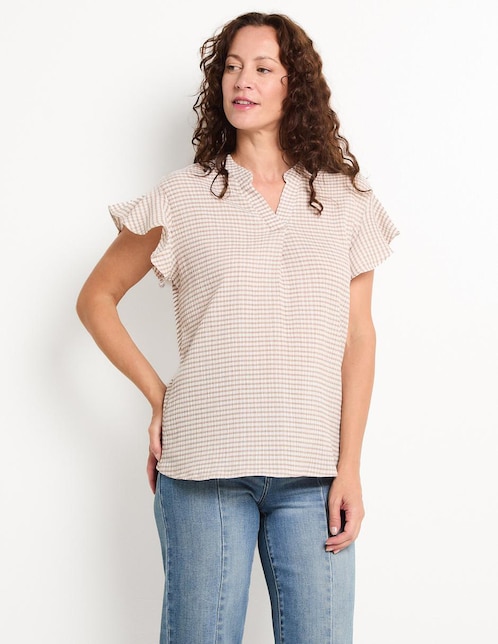 Blusa manga corta para mujer