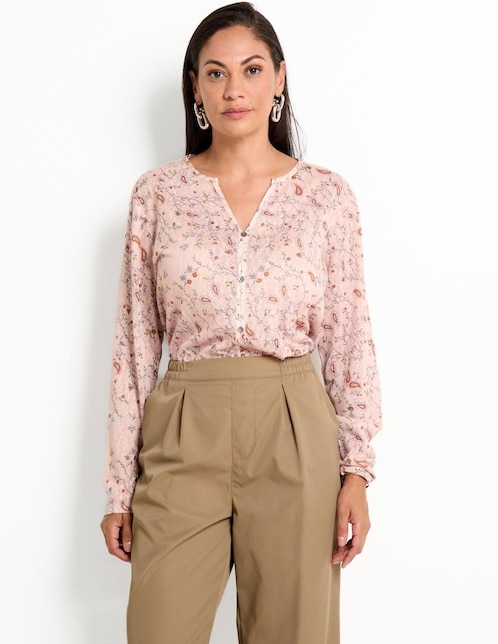 Blusa Morethanangels manga larga para mujer