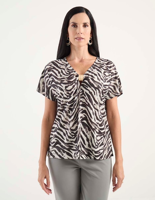 Blusa manga corta para mujer 1