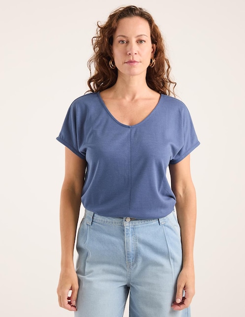 BLUSA LMTX250071-10C LA M, EEEG, DENIM