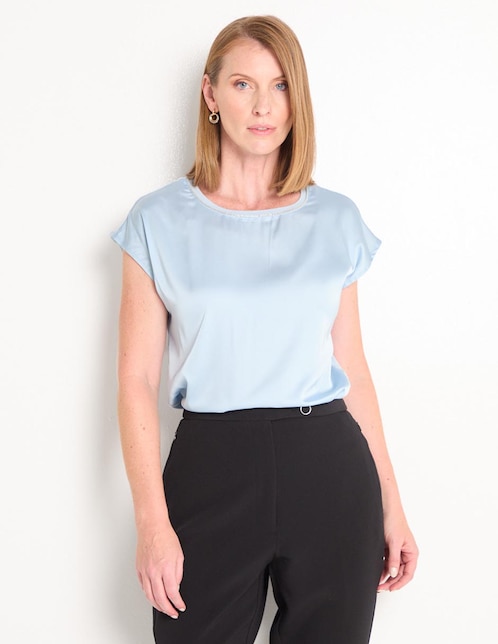 Blusa manga corta para mujer