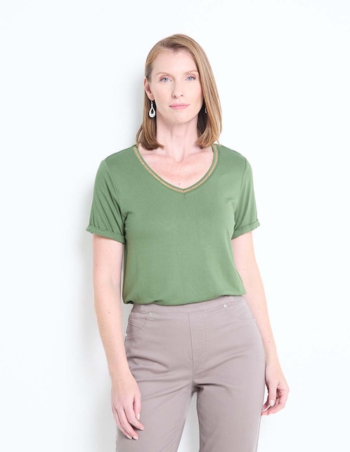 Blusa manga corta para mujer 1