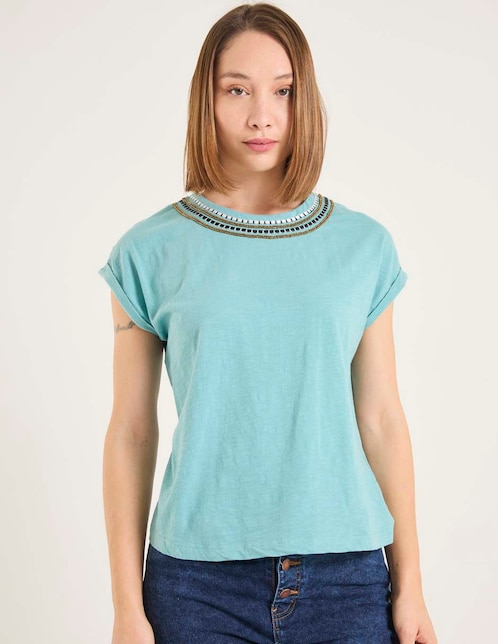 PLAYERA LA MODE, G, AZUL MEDIO LMTX2500
