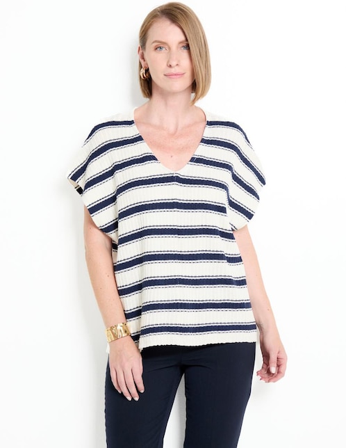 BLUSA LMM250076-09H LA, G, AZUL MARINO