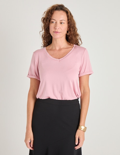 Blusa manga corta para mujer