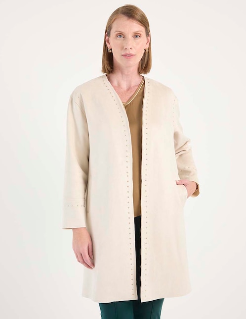 Abrigo La Mode abierto para mujer