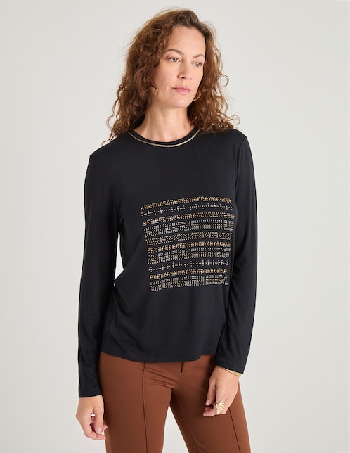 Blusa Morethanangels manga larga para mujer