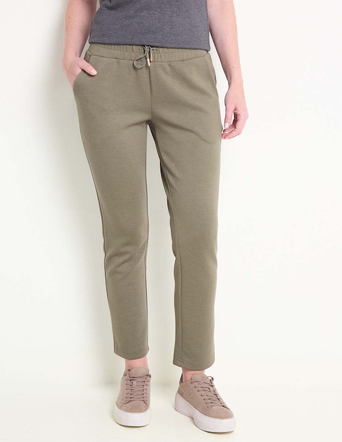 Pants slim con jareta para mujer 1