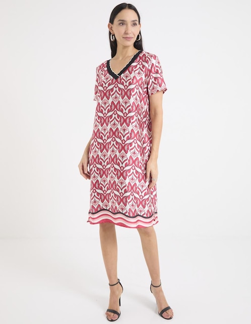 Vestido 3/4 casual La Mode para mujer
