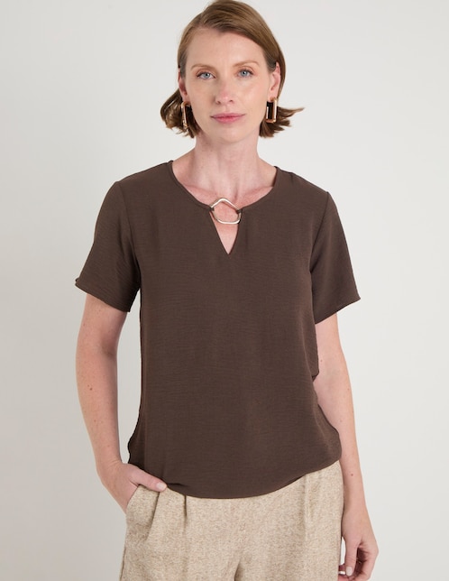 BLUSA LMTX260255-06C LA M, EG, BROWNIE