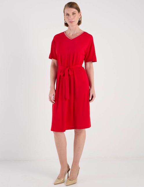 Vestido a la rodilla casual para mujer 1