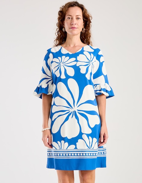 Vestido a la rodilla casual para mujer 1
