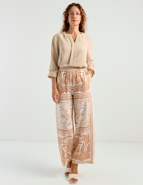 Pantalón relaxed wide leg para mujer 1