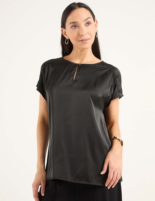 BLUSA LMTX260169-01C LA M, EEEG, NEGRO