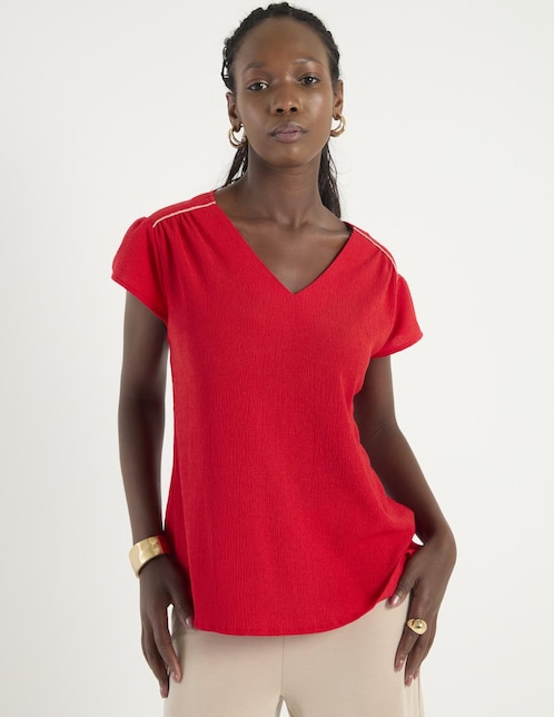 Blusa manga corta para mujer 1
