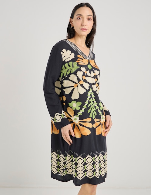 Vestido 3/4 casual para mujer 1