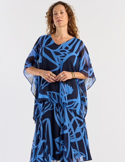 Blusa La Mode manga al codo para mujer 1
