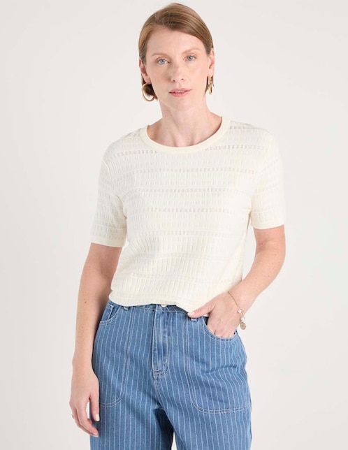 Suéter cuello redondo para mujer 1