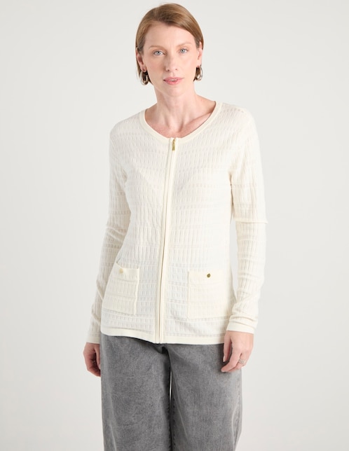 Suéter cuello redondo para mujer 1