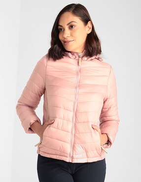 chamarra beige mujer