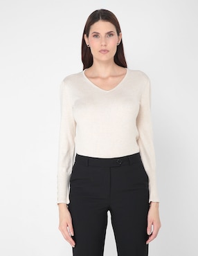 Suéter La Mode cuello v para mujer