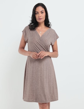 Vestido A La Rodilla Casual La Mode Para Mujer