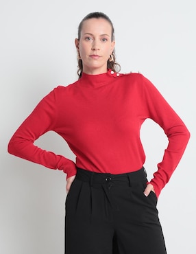 Suéter La Mode Cuello Alto Para Mujer