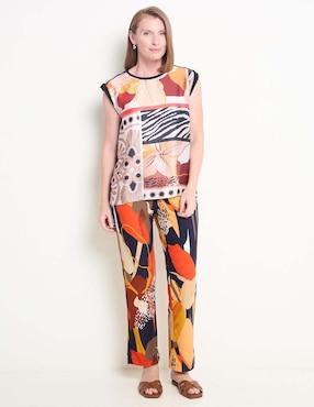 Blusa manga corta para mujer