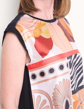 Blusa manga corta para mujer