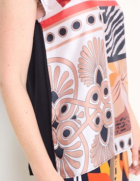 Blusa manga corta para mujer