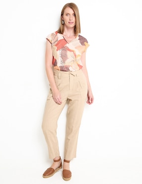 Blusa manga corta para mujer