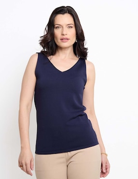 Blusa La Mode sin manga para mujer
