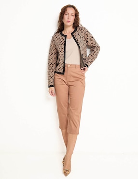 Pantalón capri La Mode slim para mujer