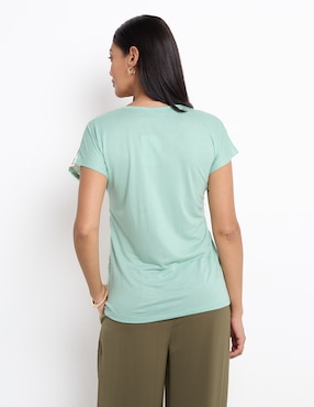 Blusa manga corta para mujer