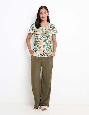 Blusa manga corta para mujer