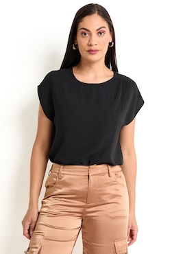 Blusa manga corta para mujer