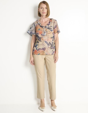 Blusa manga corta para mujer