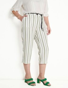 Pantalón capri slim para mujer