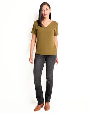 Blusa manga corta para mujer