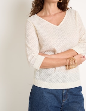 Blusa manga 3/4 para mujer
