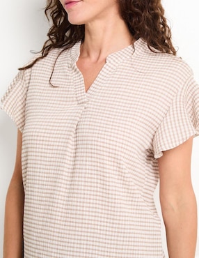 Blusa manga corta para mujer
