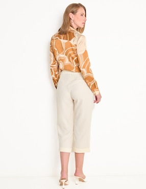 Pantalón capri slim para mujer