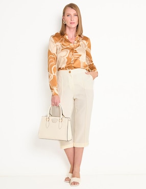 Pantalón capri slim para mujer