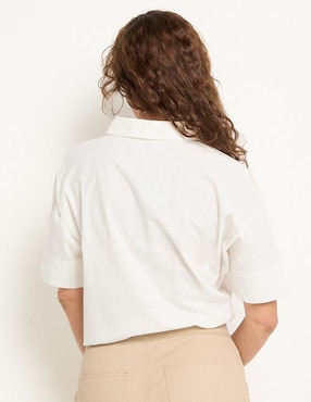 Blusa manga al codo para mujer