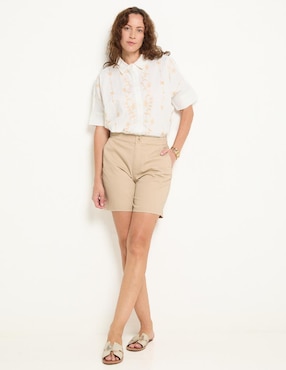 Blusa manga al codo para mujer