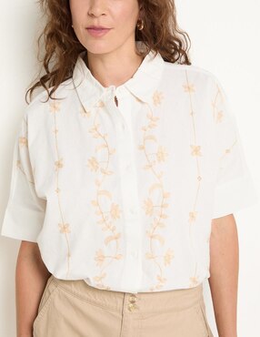 Blusa manga al codo para mujer